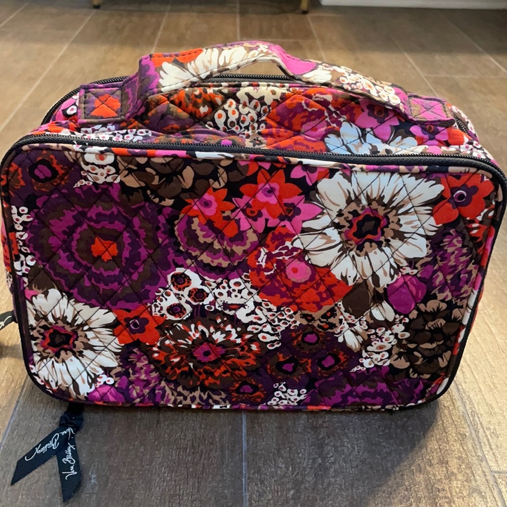 Vera Bradley Rosewood Large Blush & Brush Makeup Case